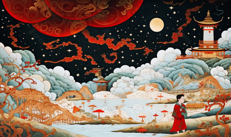 地标建筑插画一个人背景,插画/手绘图,插画/手绘图库,插画/手绘图下载,插画/手绘